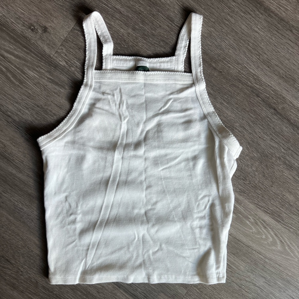 Wild Fable White Crop Tank Top